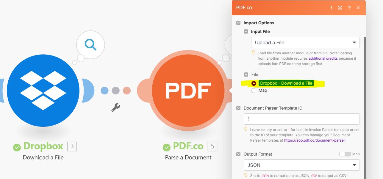 Dropbox - PDF.co Utilization
