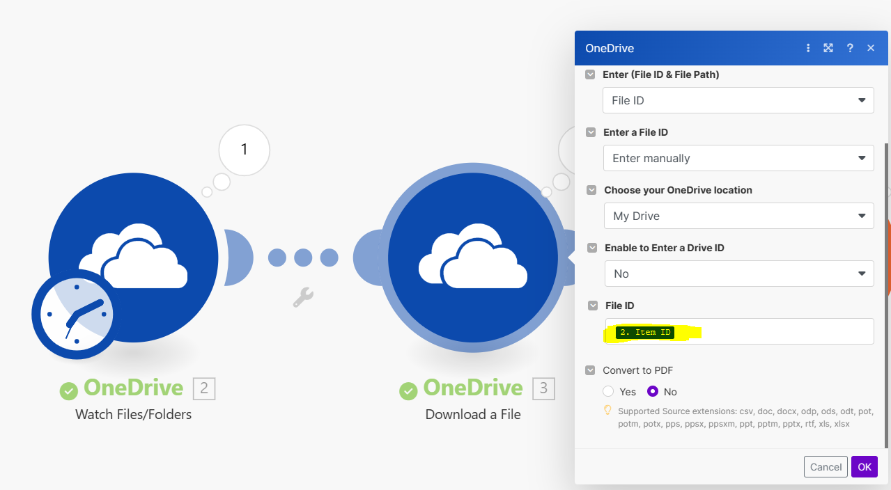 OneDrive Input Source